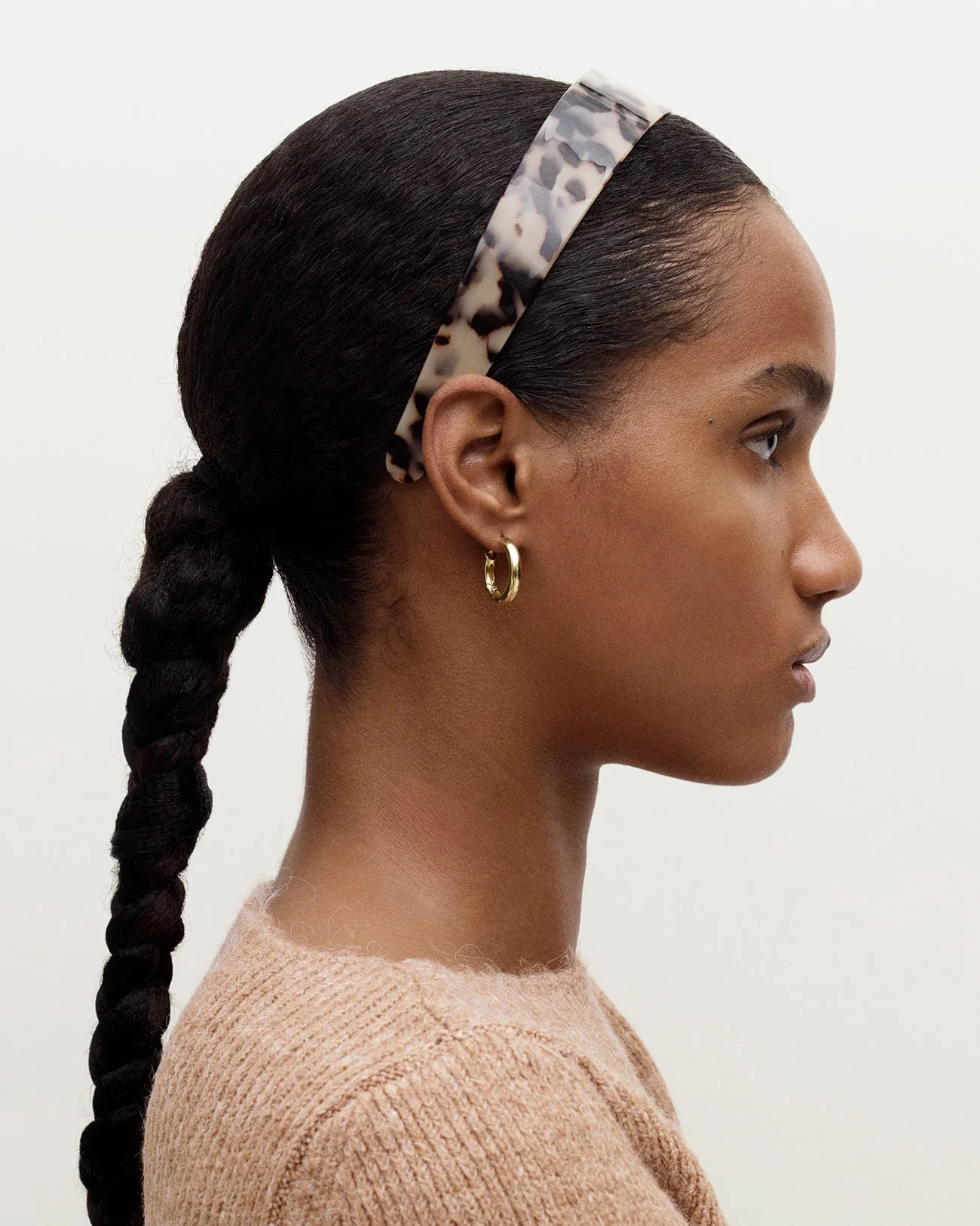Wide Headband in Midnight Horn - Image 3